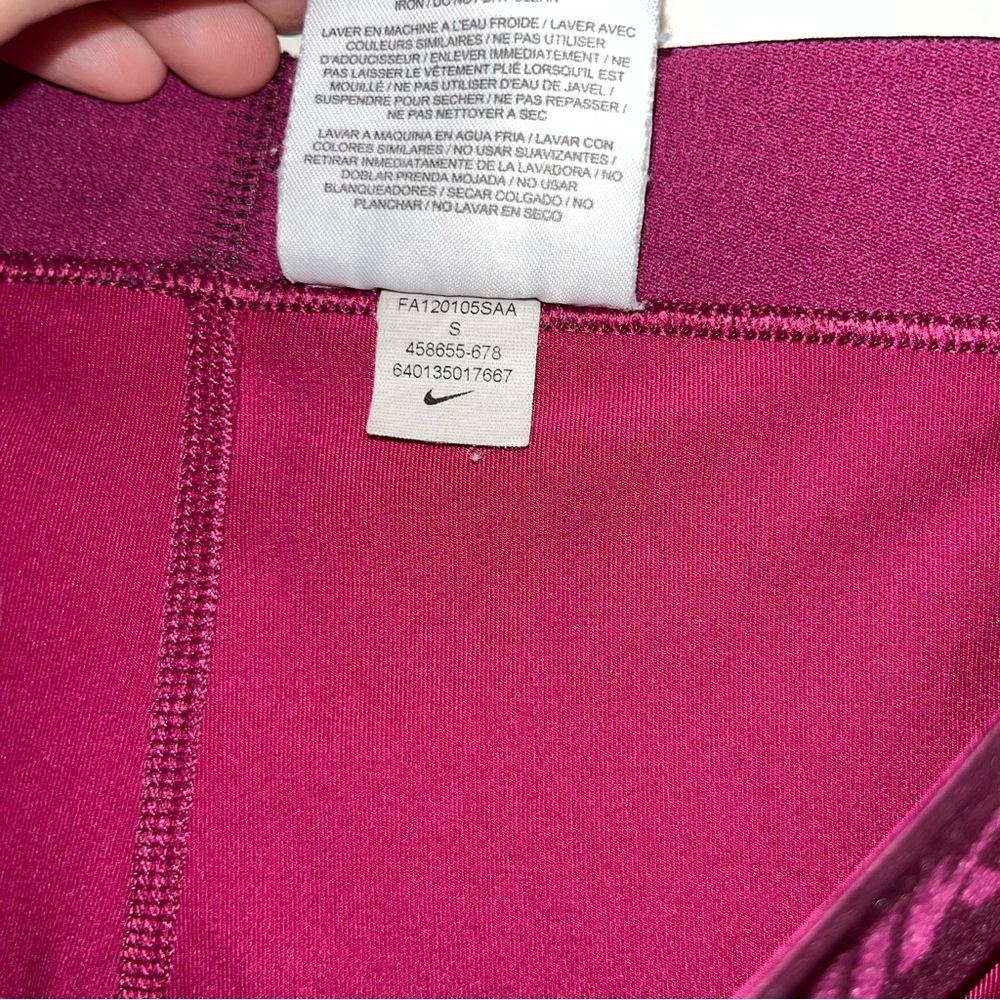 Nike Pink Spandex Shorts with flip over waistband Size Small - Picture 5 of 6